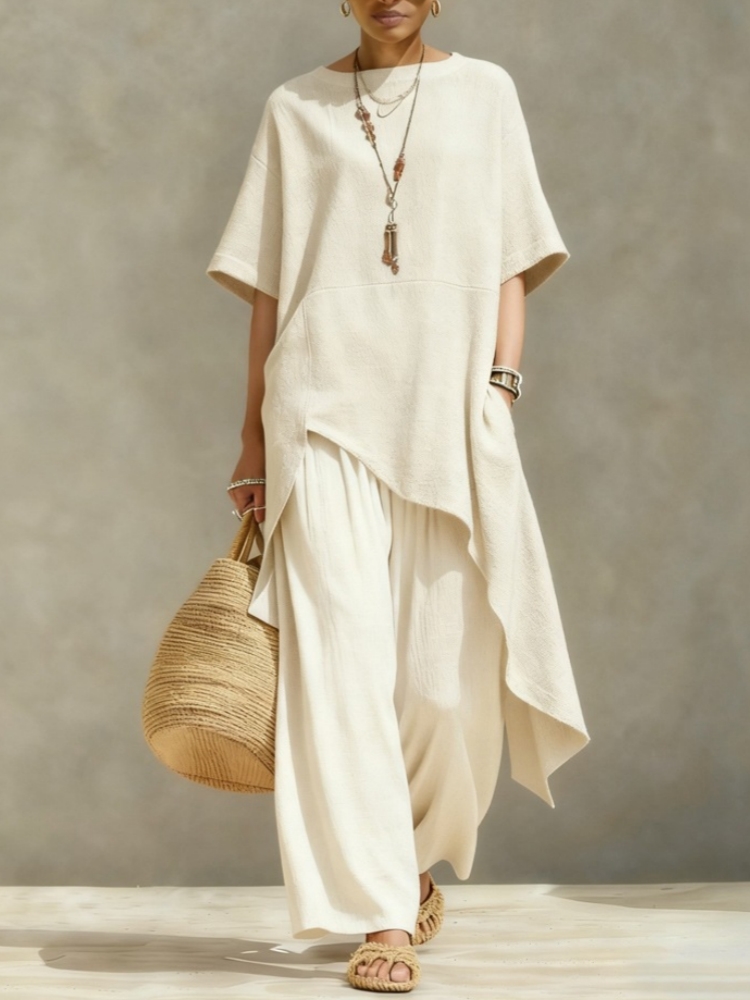 Women Cotton Linen Pant Sets 2 - Linen Pant Wide ulasan dan harga