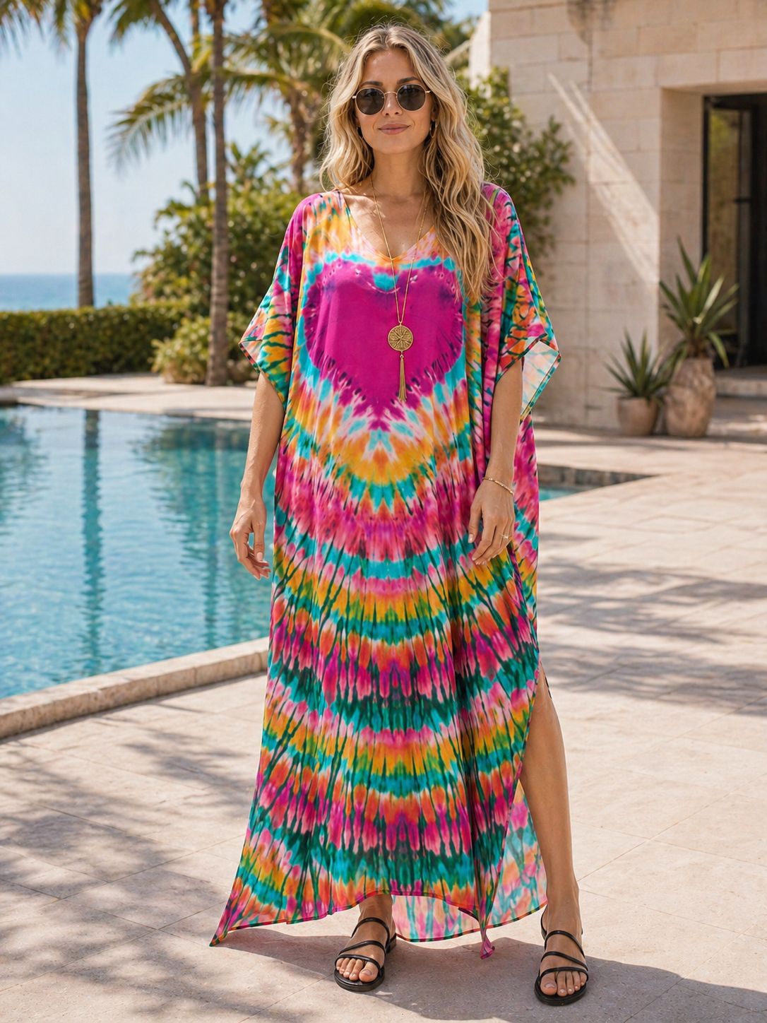 Women's Plus Size Moroccan Pri - Cover Up Kaftan ulasan dan harga