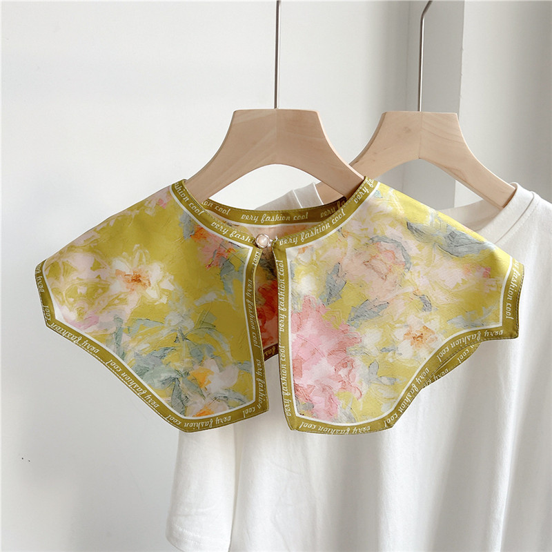 Fashion Floral Detachable Coll - Blouse Off Shoulder ulasan dan harga