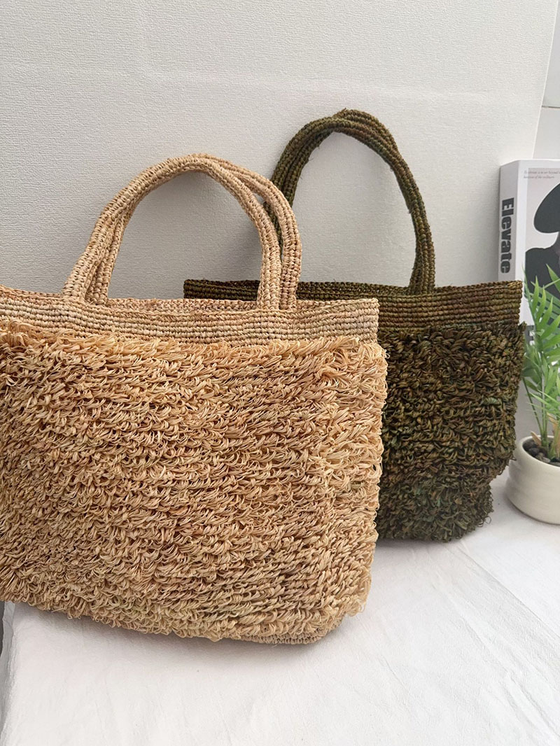 Luxury Raffia Straw Bag Bohemi - Crochet Bag Raffia ulasan dan harga